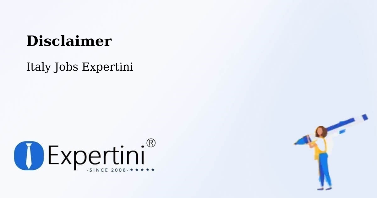 Disclaimer – Mathi - Italy Jobs Expertini