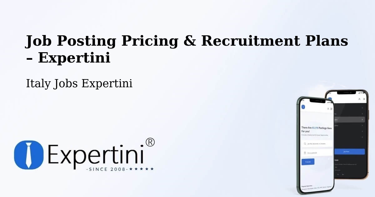Job Posting Pricing & Recruitment Plans – Mathi - Mathi, Italy Jobs Expertini