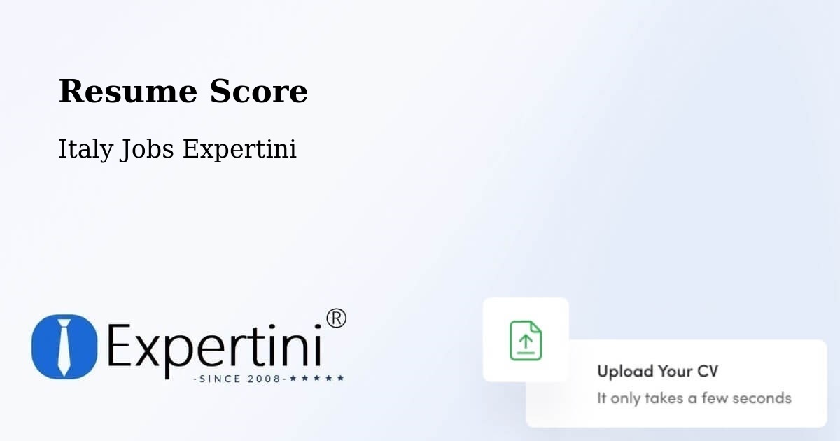 Resume Score & Job Description Match Tool – Mathi - Italy Jobs Expertini